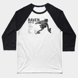 Mechwarrior Raven RVN-3L Baseball T-Shirt